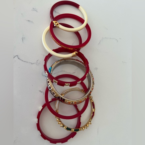 Set of 9 sparkly bangles - Picture 3 of 11